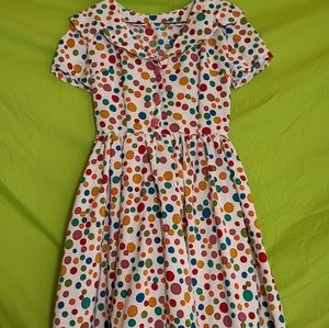 Handsewn Polka Dot Swing Dress